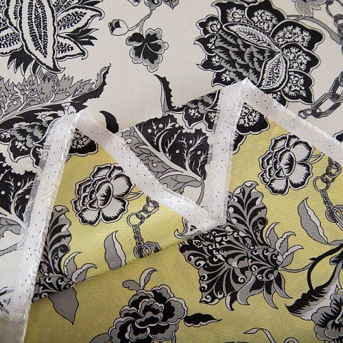 Твил-шелк 064-19627 желтый мел принтованный