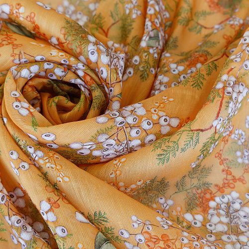 Бемерия снежная К27-154 светло-оранжевый принтованный