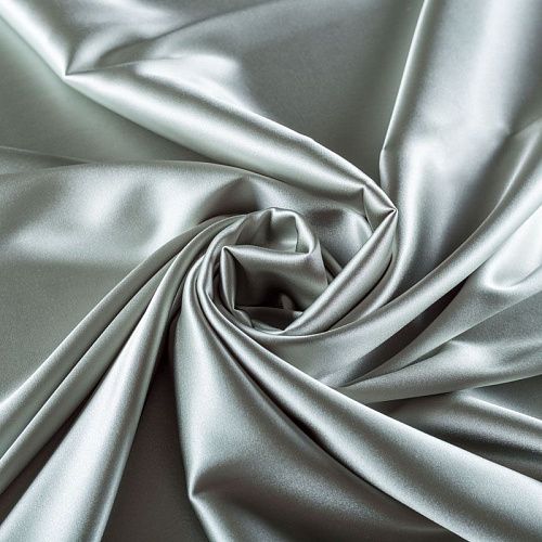 Шелк натуральный К15-1210 серебристый однотонный