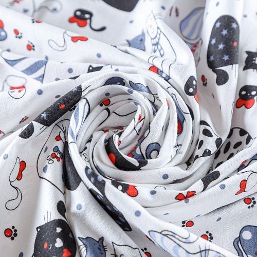 Фланель 060-09941 белый принтованный