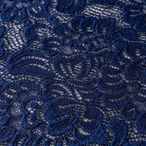 Гипюр К33-679 синий однотонный