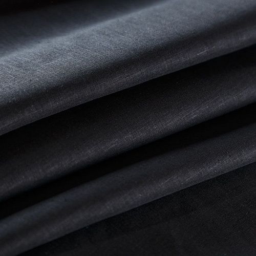 Лен-вискоза 035-08431 черный однотонный