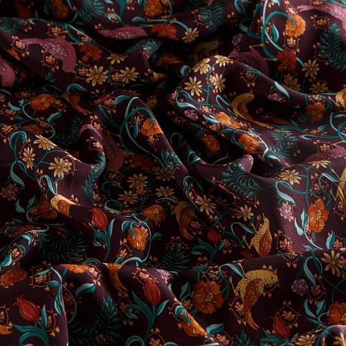 Вискоза 009-14959 марсала принтованный