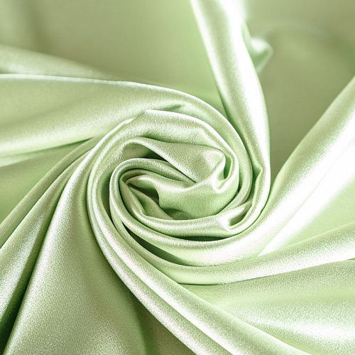 Кади креп-атлас 001-06579 лаймовый однотонный