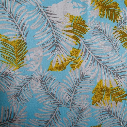 Штапель 069-17434 ментоловый принтованный