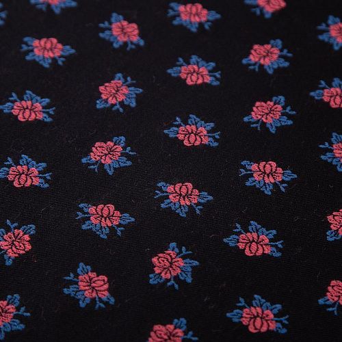 Шерсть костюмная с вышивкой 025-19633 черный