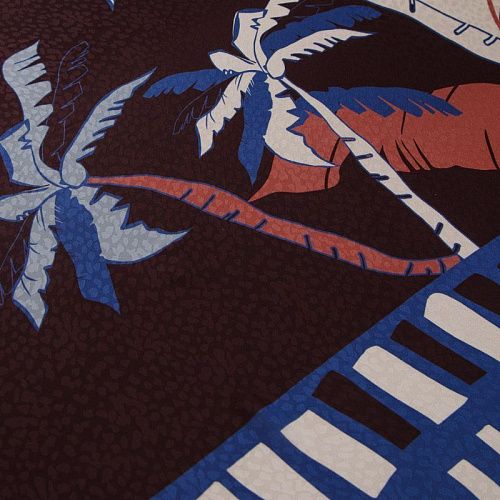 Вискоза жаккардовая 009-16194 марсала принтованный