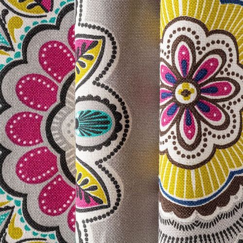 Ткань портьерная Т381-02-24 светло-серый принтованный