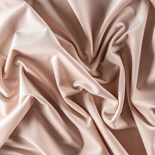 Ткань портьерная бархат h-300 см 09-02-00069 пудровый однотонный