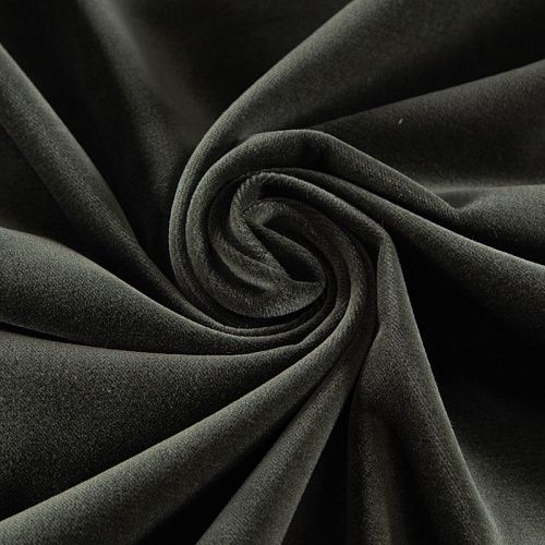 Бархат хлопковый 002-20034 серо-зеленый хаки