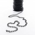 Цепь декоративная 15 мм рифленая металл 142-15-черный