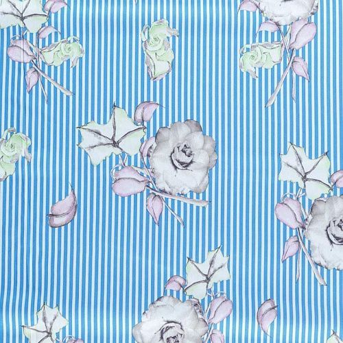 Вискоза "Лоренцо" 036-08200 голубой принтованный