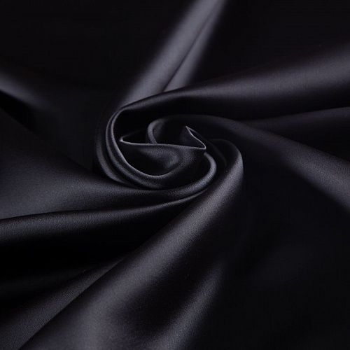 Сатин стрейч 001-20619 черный однотонный