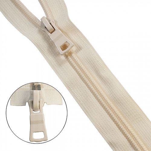 Молния витая 75 см тип 7 р/м двухзамковая 20475-571 молочный