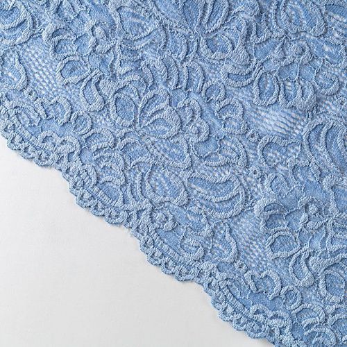 Гипюр К33-674 голубой однотонный