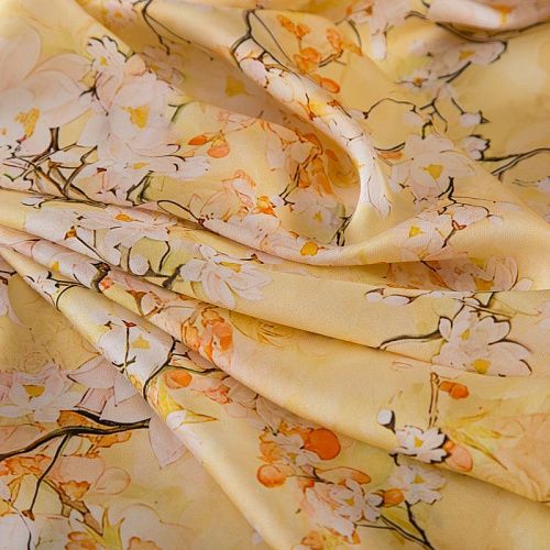 Шелк натуральный Zimmermann 064-19268 дынный принтованный