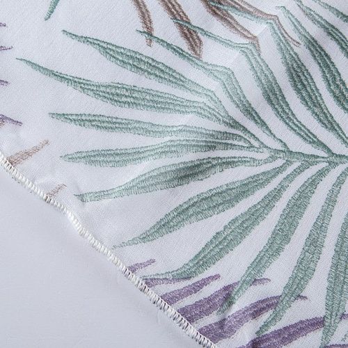 Тюль под лен 05-01-13159 белый принтованный