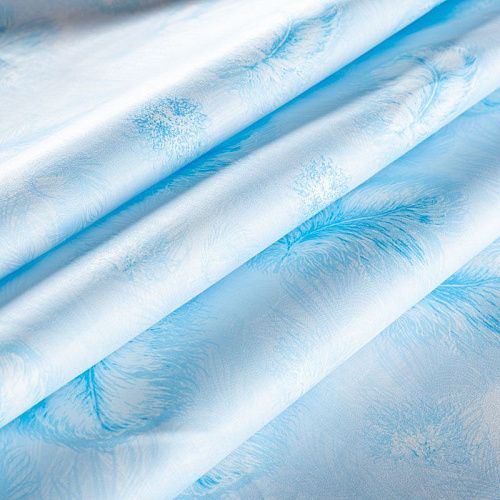 Тик наволочный 054-01915 голубой принтованный