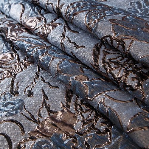 Жаккард Blumarine 017-19082 синий/бронза