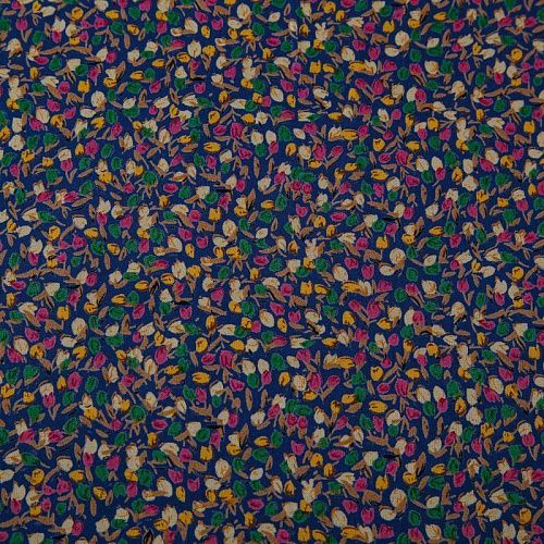 Штапель 069-13561 темно-синий принтованный