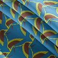 Шелк-вискоза 064-12366 лазурно-голубой принтованный