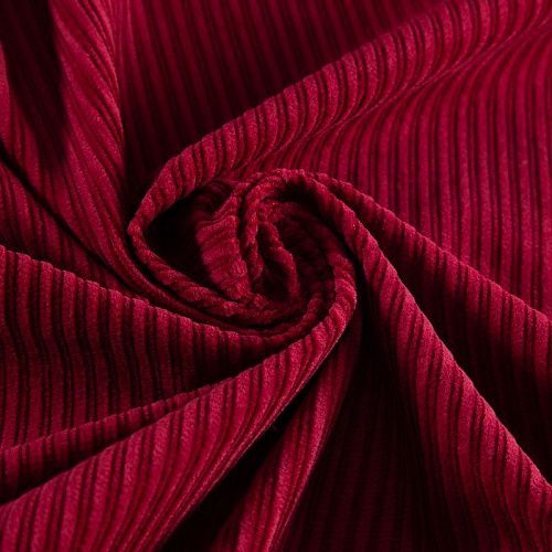 Вельвет 008-19975 бордовый однотонный