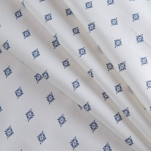 Сатин-коттон стрейч 063-17023 белый принтованный