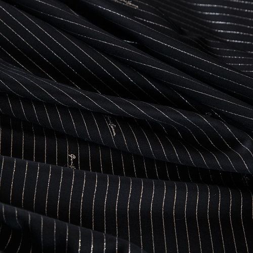Ткань костюмная Versace 025-19137 черный с люрексом