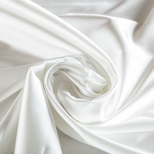 Сатин стрейч 001-07051 молочный однотонный
