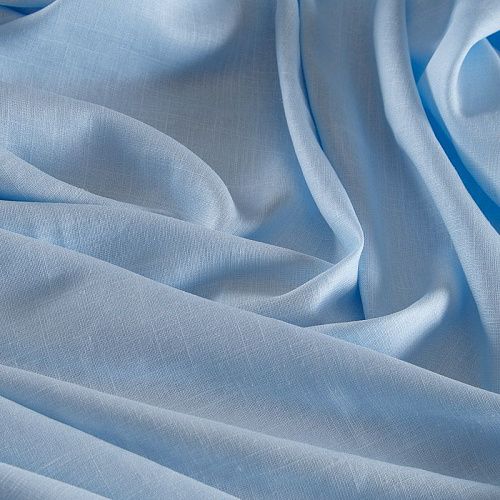 Лен-вискоза 035-17494 светло-голубой однотонный