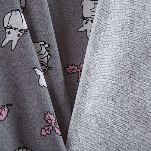 Футер 2-х нитка 062-14507 серый принтованный