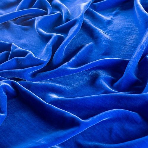 Бархат 002-01188 синий электрик однотонный