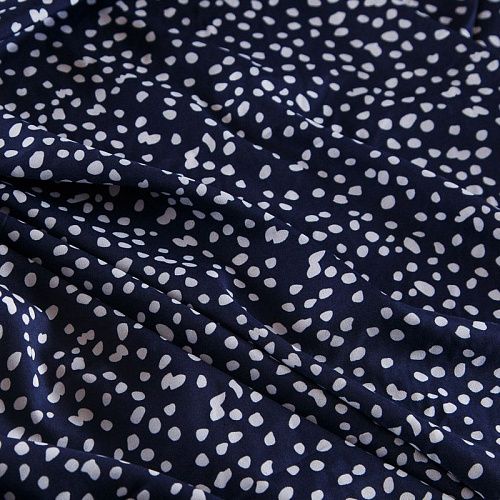 Вискоза "Лоренцо" стрейч 036-17673 темно-синий принтованный