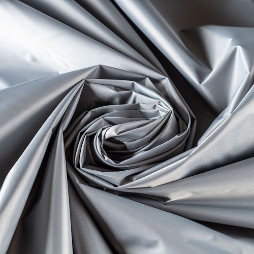 Ткань плащевая К33-686 серебристо-серый однотонный