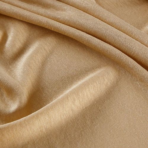 Трикотаж льняной 056-16735 соломенный однотонный