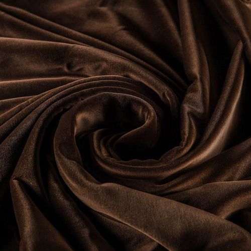 Бархат К17-042 темно-коричневый однотонный