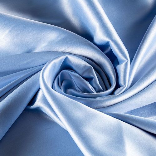 Сатин стрейч К33-875 светло-голубой однотонный