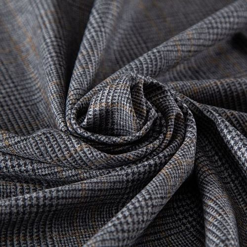 Шерсть костюмная 025-19943 серый клетка