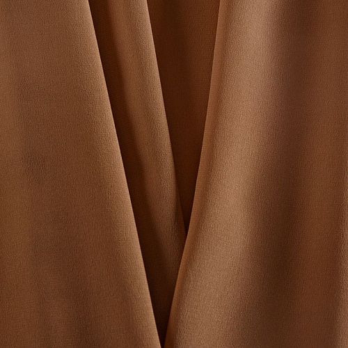 Крепдешин натуральный 028-15051 кэмел однотонный