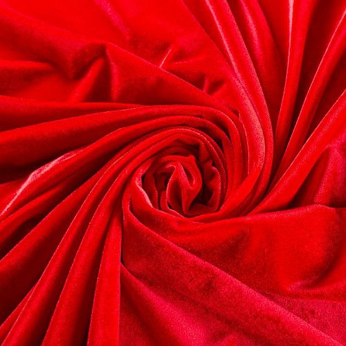 Бархат 002-02012 красный однотонный
