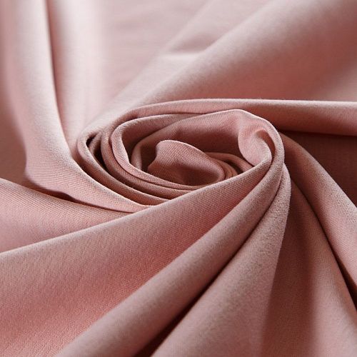 Трикотаж 056-15744 пудрово-розовый однотонный