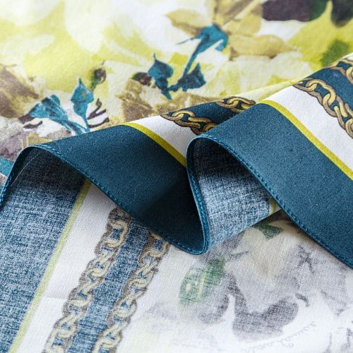 Платок хлопковый 70х70 см 510739 белый принтованный