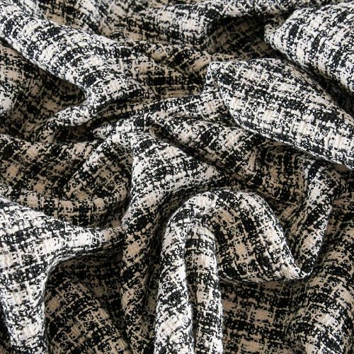 Твид 052-11712 молочно-черный