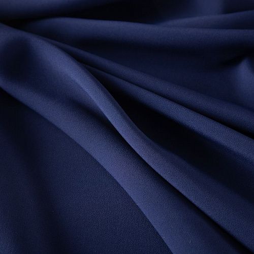 Креп вискозный 026-19790 темно-синий