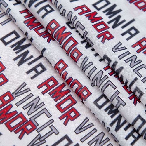 Шелк-батист 064-20099 бео=лый принтованный