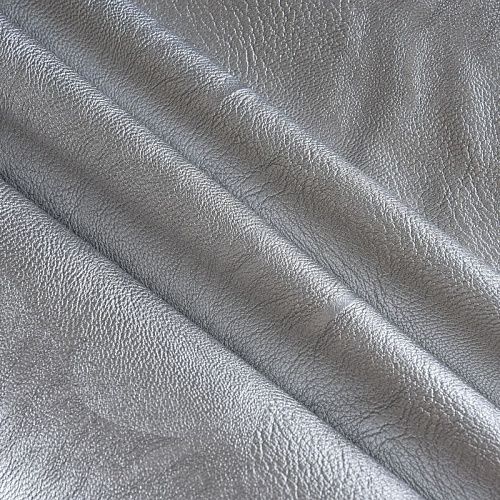 Экокожа на хлопке 070-11789 серебристый однотонный