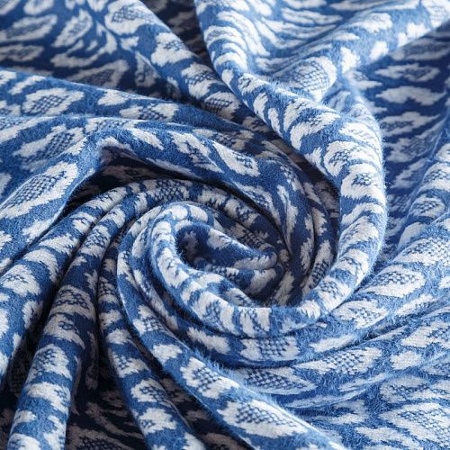 Пальтовый трикотаж 040-06040 сине-голубой