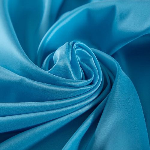 Ткань подкладочная стрейч 045-20131 лазурно-голубой однотонный