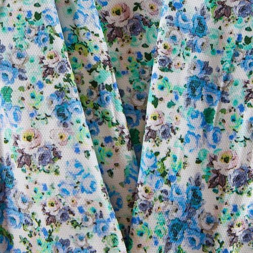 Креп 026-12349 белый принтованный