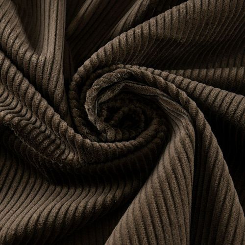 Вельвет стрейч 008-11895 коричневый однотонный